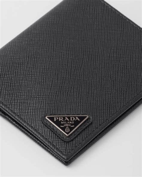 prada triangle bifold wallet|authentic Prada wallet sale.